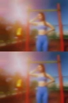 Naked woman showing white text